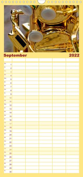 Produktbild: Familienplaner Saxophon - sch&ouml;n und sexy (Wandkalender 2022 , 21 cm x 45 cm, hoch)