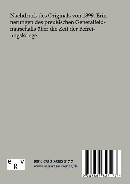 Produktbild: Denkw&uuml;rdigkeiten und Erinnerungen 1771-1813