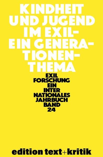 Kindheit und Jugend im Exil, Taschenbuch von , De Gruyter, 9783112422953