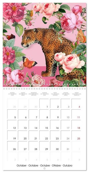 Produktbild: The Magical Roses Collages with roses from Pierre Joseph Redout&eacute; (Wall Calendar 2026 12 &times; 12 Inch) CALVENDO 12 Month Wall Calendar