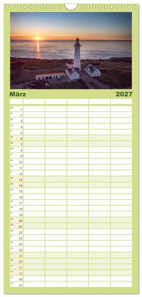 Produktbild: Familienplaner 2027 - D&auml;nemark - Mit dem Wohnmobil durch J&uuml;tland mit 5 Spalten (Wandkalender, 21 x 45 cm) CALVENDO