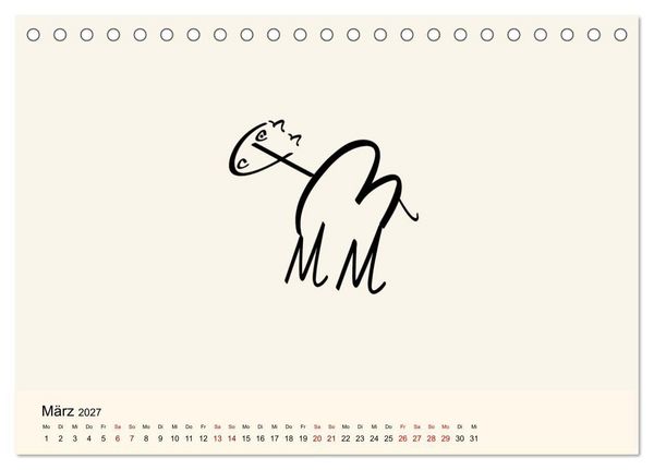 Produktbild: Buchstabentiere (Tischkalender 2027 DIN A5 quer), CALVENDO Monatskalender