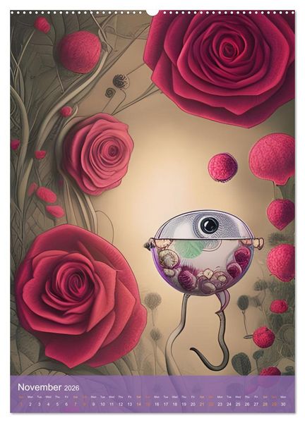 Produktbild: Enchanted Eyes (High Quality Premium Wall Calendar 2026 DIN A2 portrait),CALVENDO 12 Month Wall Calendar