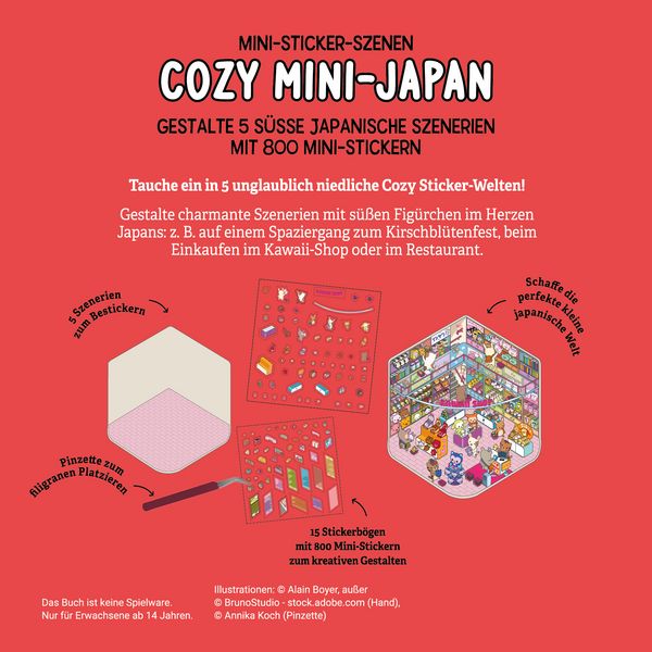 Produktbild: Mini-Sticker-Szenen - Cozy Mini-Japan I 3D-Sticker