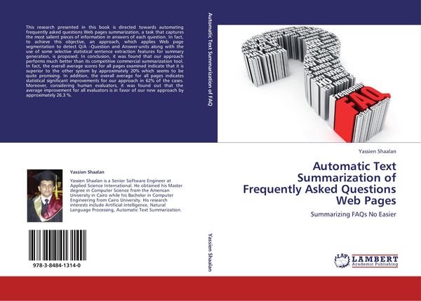 Produktbild: Automatic Text Summarization of Frequently Asked Questions Web Pages