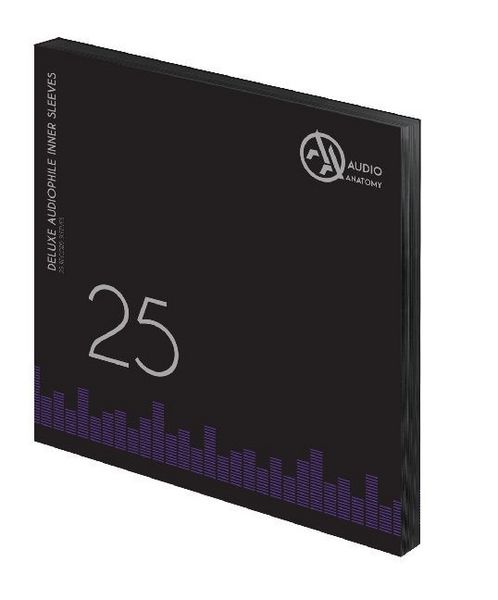Produktbild: Deluxe Schallplatten Innenh&uuml;llen Antistatisch Schwarz 80 gr - 25 St&uuml;ck
