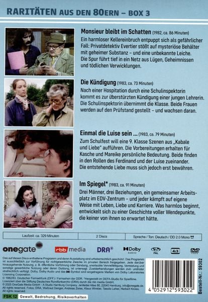 Produktbild: Rarit&auml;ten aus den 80ern - Box 3 (DDR TV-Archiv) [2 DVDs]