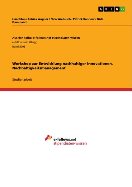 Produktbild: Workshop zur Entwicklung nachhaltiger Innovationen. Nachhaltigkeitsmanagement
