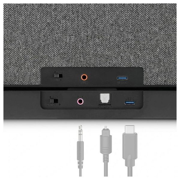Produktbild: Hama TV-Lautsprecher AUX, USB Schwarz, Grau