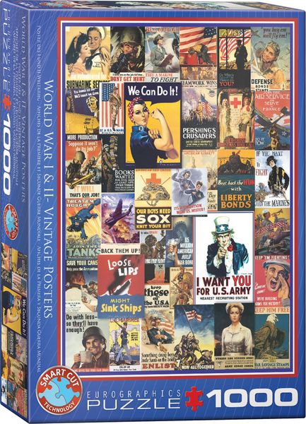 Puzzle 1000 Teile - WWI & WWII Vintage Posters