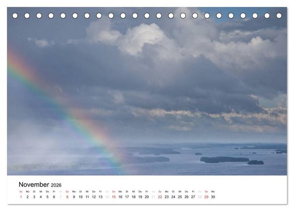 Produktbild: Finnland: Land der 1000 Seen (Tischkalender 2026 DIN A5 quer), CALVENDO Monatskalender