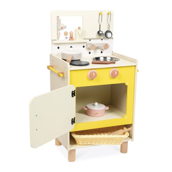 Produktbild: Kinderherd " Liebe Omama" aus Holz &ndash; Spielk&uuml;che mit Backofen