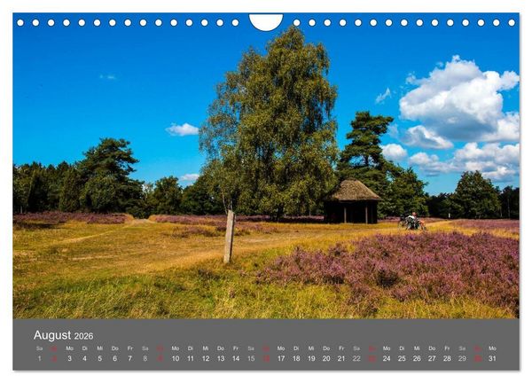 Produktbild: Moor- und Heidelandschaften Niedersachsen (Wandkalender 2026 DIN A4 quer), CALVENDO Monatskalender