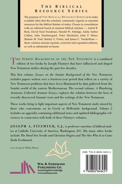 Produktbild: The Semitic Background of the New Testament, Volume 1