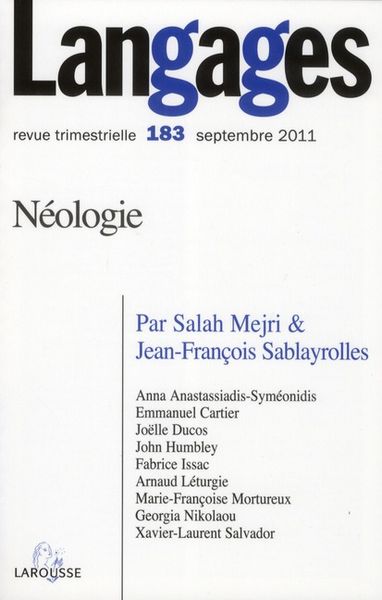 Produktbild: Langages N 183 - N 3/2011