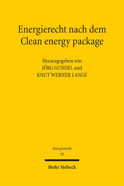 Produktbild: Energierecht nach dem Clean energy package