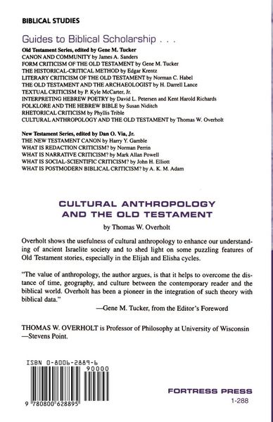 Produktbild: Cultural Anthropology and the Old Testament