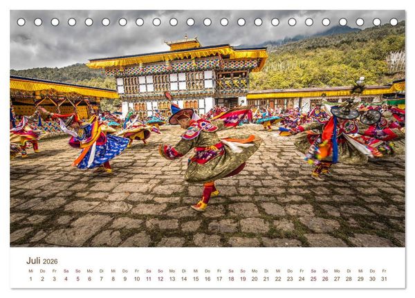 Produktbild: Mystisches Bhutan (Tischkalender 2026 DIN A5 quer), CALVENDO Monatskalender
