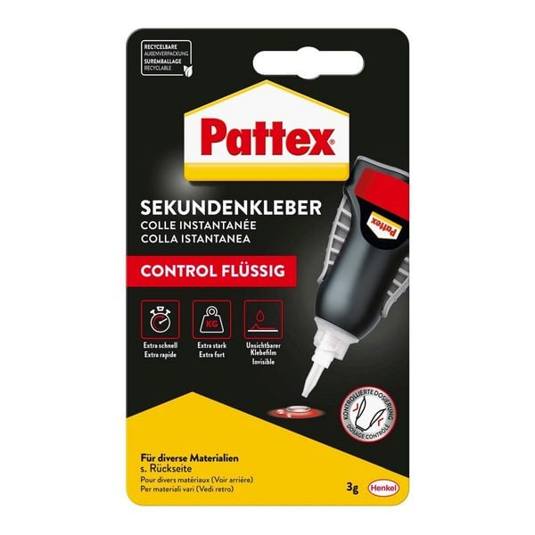 Produktbild: Pattex Kleben Pattex Sekundenkleber Fl&uuml;ssig Matic, 3 g