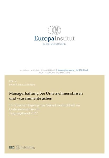 Produktbild: Managerhaftung bei Unternehmenskrisen und -zusammenbr&uuml;chen