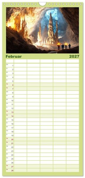 Produktbild: Familienplaner 2027 - Wandergl&uuml;ck - Momente der Freiheit in der Natur mit 5 Spalten (Wandkalender, 21 x 45 cm) CALVENDO