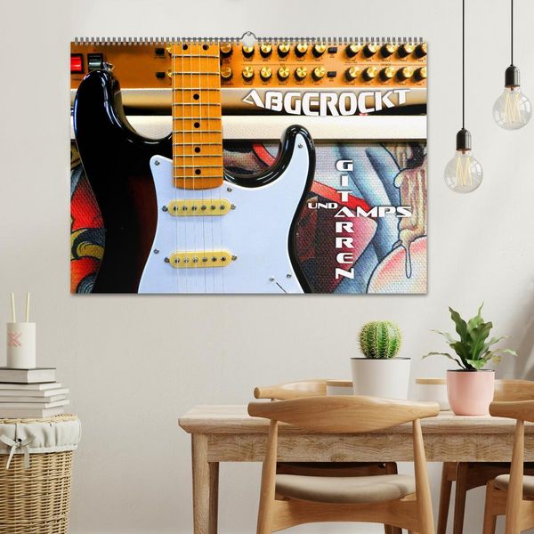Produktbild: Gitarren und Amps - abgerockt (Wandkalender 2026 DIN A2 quer), CALVENDO Monatskalender