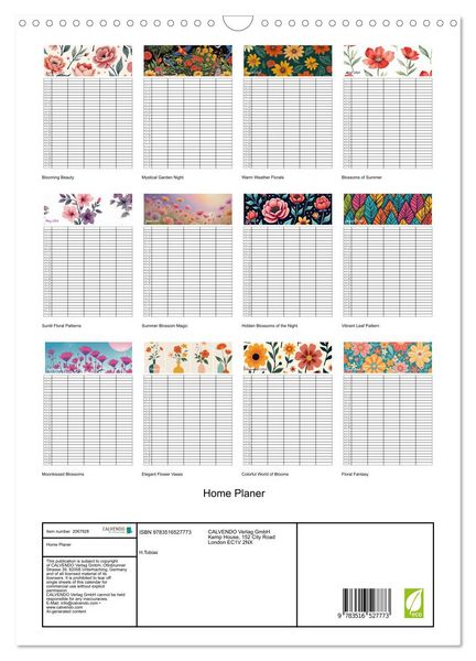 Produktbild: Home Planer (Wall Calendar 2026 DIN A3 portrait), CALVENDO 12 Month Wall Calendar
