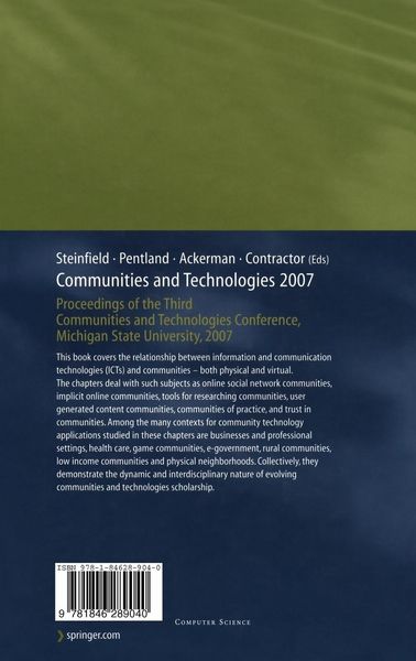 Produktbild: Communities and Technologies 2007