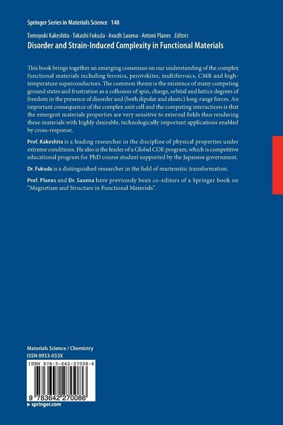 Produktbild: Disorder and Strain-Induced Complexity in Functional Materials