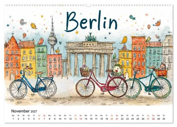 Produktbild: St&auml;dte - Weltreise in Bunt (Wandkalender 2027 DIN A2 quer), CALVENDO Monatskalender