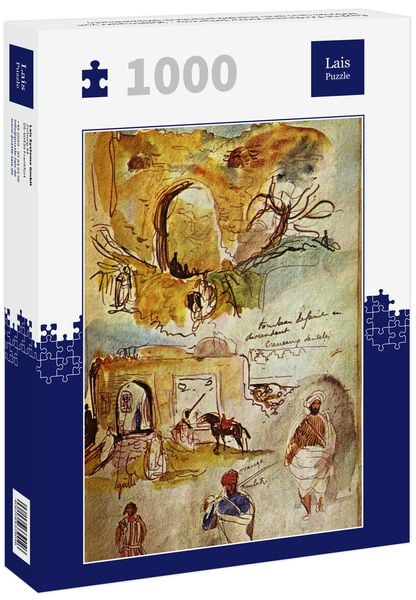 Produktbild: Lais Puzzle Eug&egrave;ne Ferdinand Victor Delacroix - Stadtmauer von Meknes (aus dem marokkanischem Skizzenbuch) 1000 Teile