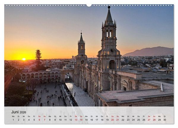 Produktbild: Entdecke S&uuml;damerika: Monat f&uuml;r Monat (Wandkalender 2026 DIN A2 quer), CALVENDO Monatskalender