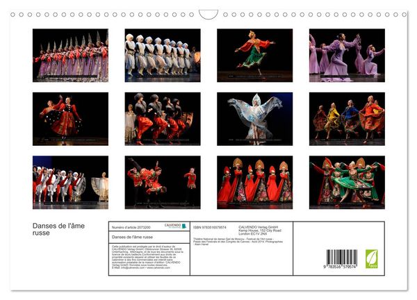 Produktbild: Danses de l'&acirc;me russe (Calendrier mural 2026 DIN A3 vertical), CALVENDO calendrier mensuel