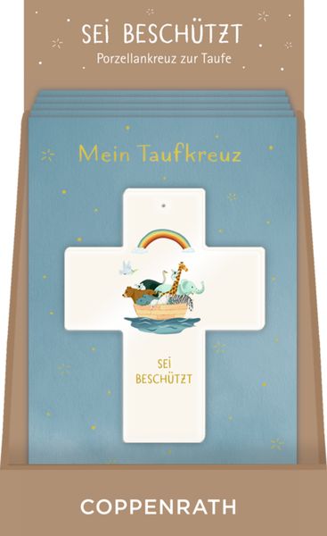 Produktbild: Mein Taufkreuz (Porzellan) - Sei besch&uuml;tzt