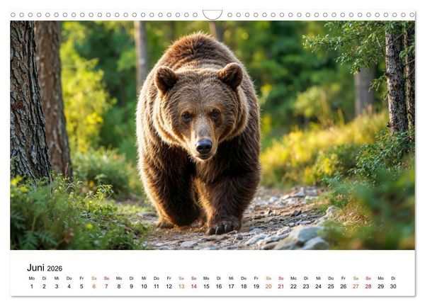 Produktbild: B&auml;ren - Die Macht der Natur (Wandkalender 2026 DIN A3 quer), CALVENDO Monatskalender