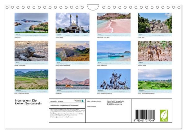 Produktbild: Indonesien - Die kleinen Sundainseln (Wandkalender 2026 DIN A4 quer), CALVENDO Monatskalender