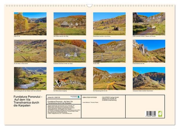 Produktbild: Fundatura Ponorului - Auf dem Via Transilvanica durch die Karpaten (Wandkalender 2027 DIN A2 quer), CALVENDO Monatskalender