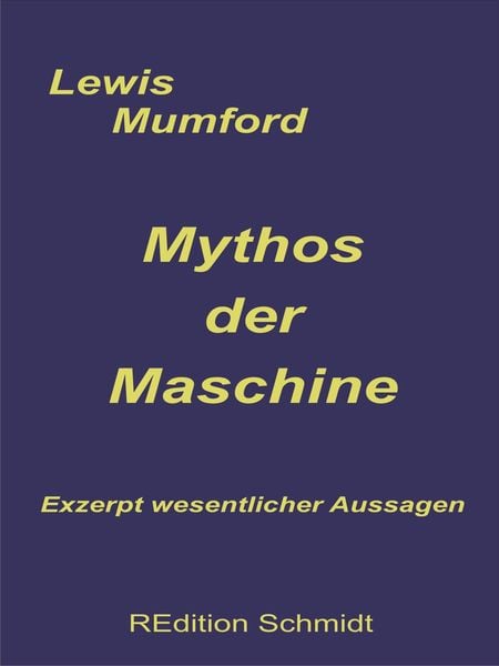 Produktbild: Mythos der Maschine