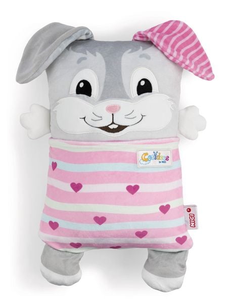 Produktbild: NICI 62294 - Cosidoos Hase, Schlaftier/Kissen mit Wendefunktion, 1 St&uuml;ck, Pl&uuml;sch, 30x20x11cm