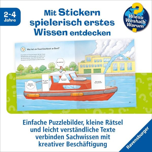 Produktbild: Wieso? Weshalb? Warum? junior Stickerheft - Feuerwehr