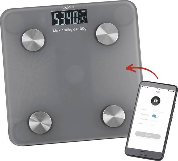 Produktbild: Maxxmee Personenwaage 00272 digital W&auml;gebereich (max.)=180kg