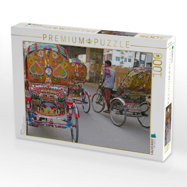 Produktbild: CALVENDO Puzzle Rikschas | 1000 Teile Lege-Gr&ouml;&szlig;e 64x48cm Foto-Puzzle f&uuml;r gl&uuml;ckliche Stunden