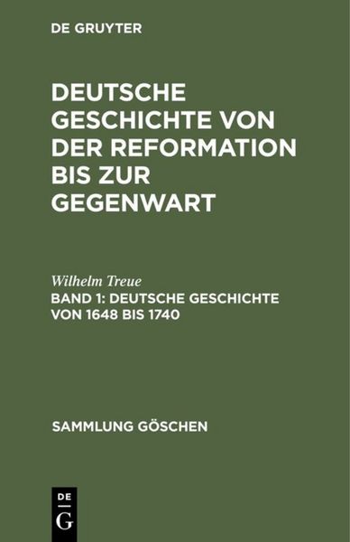 Produktbild: Deutsche Geschichte von 1648 bis 1740