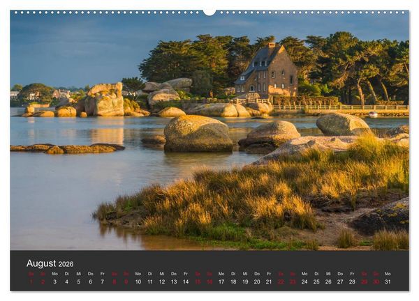 Produktbild: C&ocirc;te de Granit Rose - Ein K&uuml;stenbereich in der Bretagne (hochwertiger Premium Wandkalender 2026 DIN A2 quer), Kunstdruck in Hochglanz