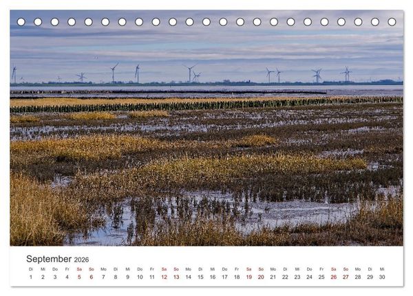 Produktbild: Schutzgebiet Wattenmeer (Tischkalender 2026 DIN A5 quer), CALVENDO Monatskalender