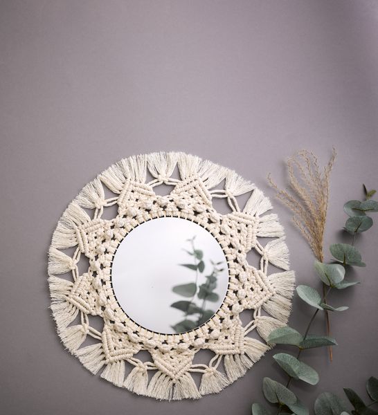 Produktbild: Mindful Mandala - Makramee-Knüpf-Set: Wandspiegel. Mit Anleitung und Material zum Selberknüpfen
