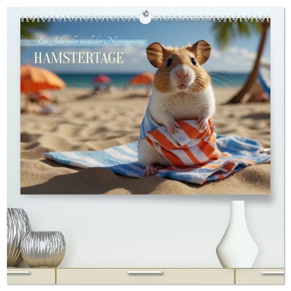 Produktbild: Hamstertage (hochwertiger Premium Wandkalender 2026 DIN A2 quer), Kunstdruck in Hochglanz
