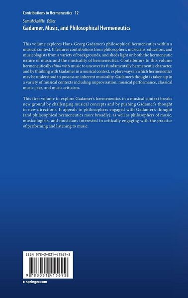 Produktbild: Gadamer, Music, and Philosophical Hermeneutics
