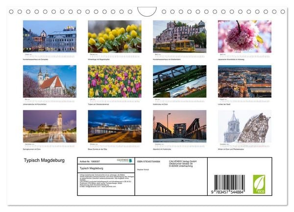 Produktbild: Typisch Magdeburg (Wandkalender 2026 DIN A4 quer), CALVENDO Monatskalender