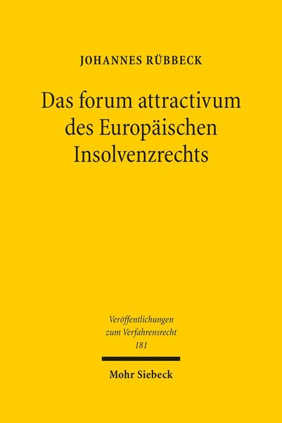 Produktbild: Das forum attractivum des Europ&auml;ischen Insolvenzrechts